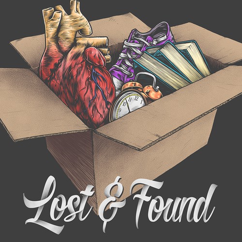 Art t-shirt with the title 'Lost & Found'