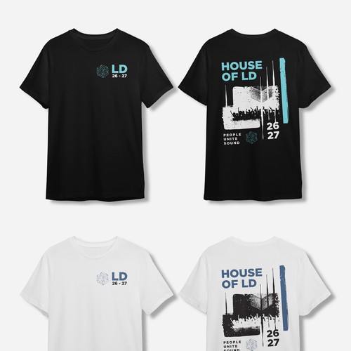 Edgy t-shirt with the title 'Shirt design for music festival company'