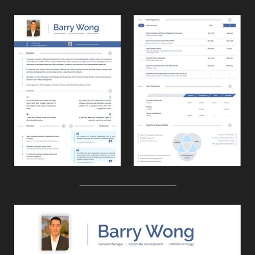 CV design with the title 'Resume'