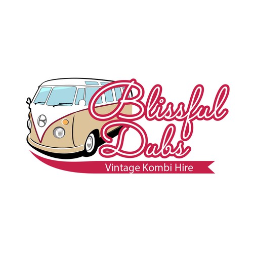 Glamorous logo with the title 'Logo for Blissful Dubs Kombi Hire!'