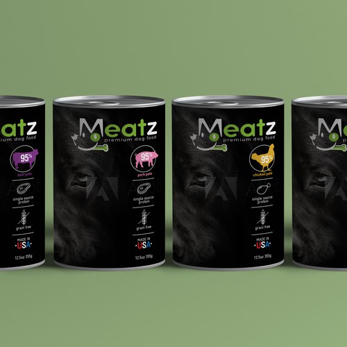 Turkey design with the title 'Dog Food Label'