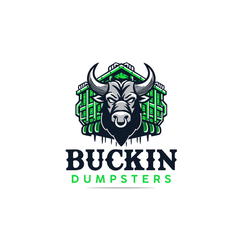 Dumpster logo with the title 'Dumpster Rental Service Logo Design'