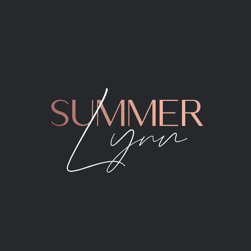 Magazine logo with the title 'Summer lynn feminine pinky fashion logo '
