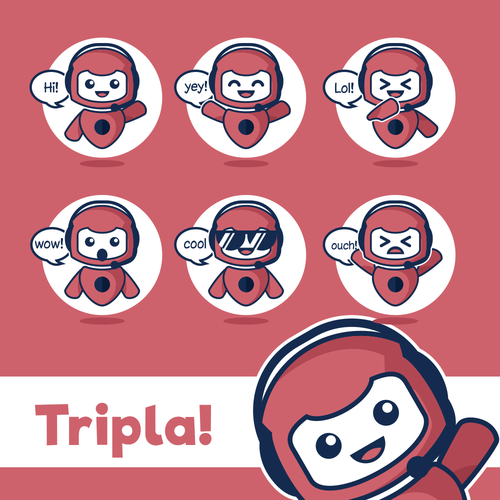 Artificial intelligence design with the title 'Tripila Mascot Design'