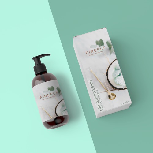 Marble design with the title 'Lotion package design concept'