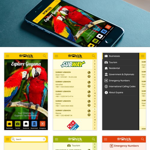 Directory design with the title 'Directory App'