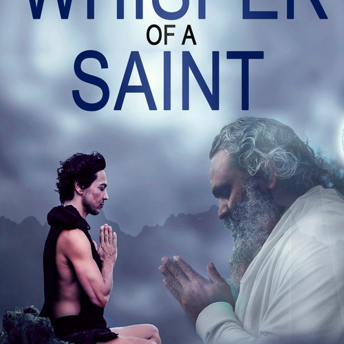 Gray book cover with the title 'Book cover The whisper od a saint'