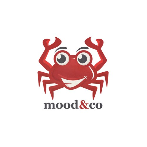 Crab logo with the title 'mood & co'