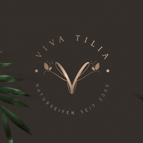 Skincare logo with the title 'VivaTilia Logo Design'