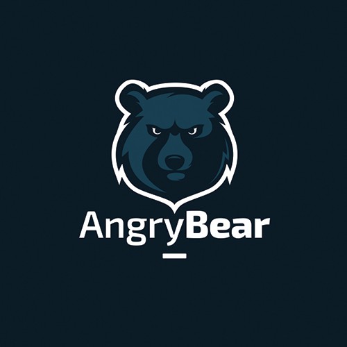 Bear mascot logo with the title 'Angry Bear'