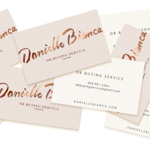 Copper logo with the title 'Calligraphy Design for Fashion Brand'