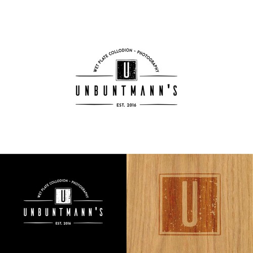Photography logo with the title 'Old school yet modern logo for Untbuntmann's'