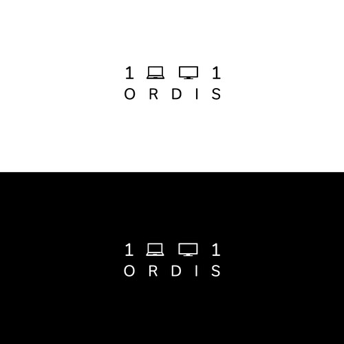 Computer logo with the title 'Logo for 1001ORDIS Computer Store'