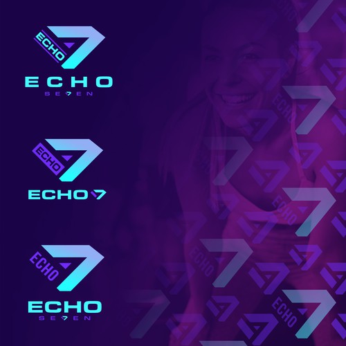 Fit logo with the title 'ECHO 7 - Fitness Apparel Logo'