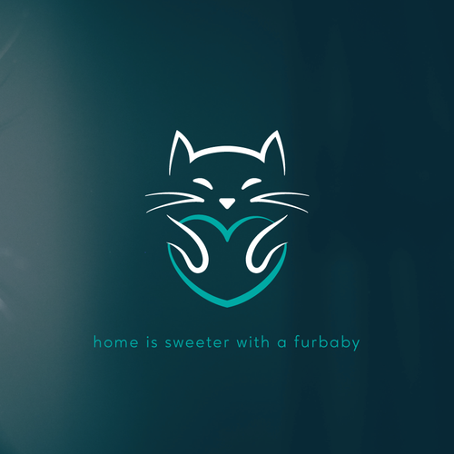 Pet care logo with the title 'Logo concept for an animal social enterprise focused on cats'