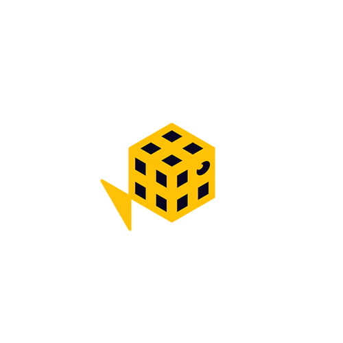 Gold hexagon logo with the title 'Logo Design for Boxfish'