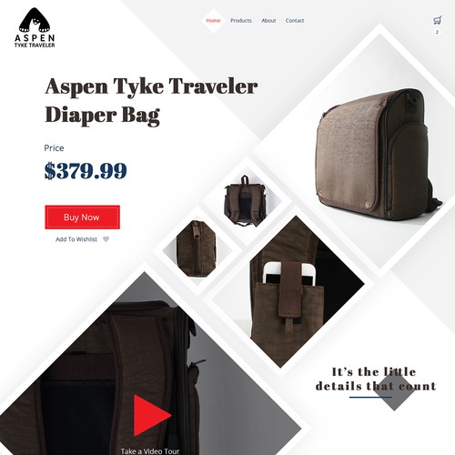 Baby website with the title 'Unique Fashion Website'