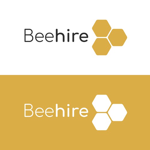 Hire logo with the title 'Logo concept for job video interview'