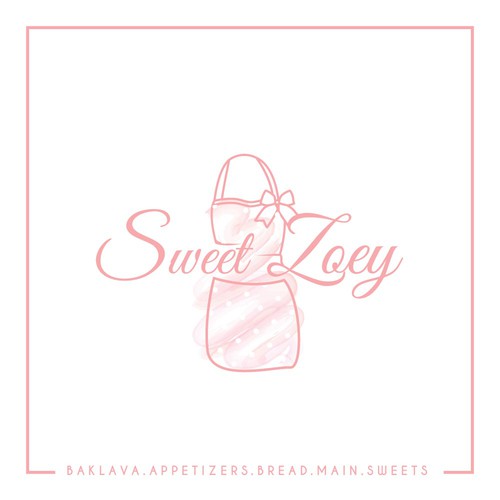 Pink brand with the title 'Sweet Zoey Logo Concept'