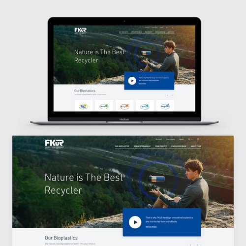 Corporate website with the title 'Landing page design for an Industrial brand'