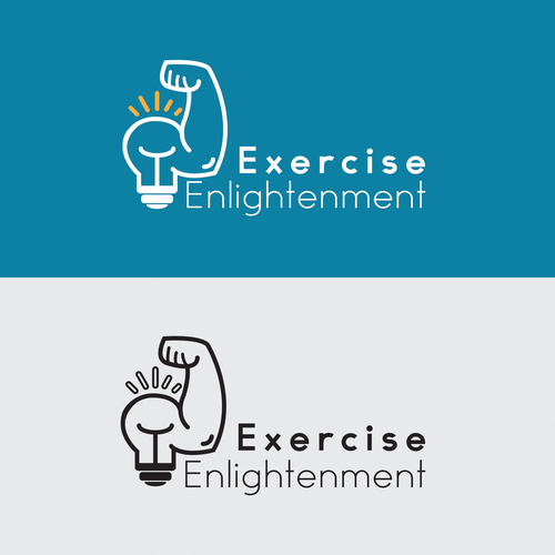 Knowledge logo with the title 'Logo concept for a physical fitness org'