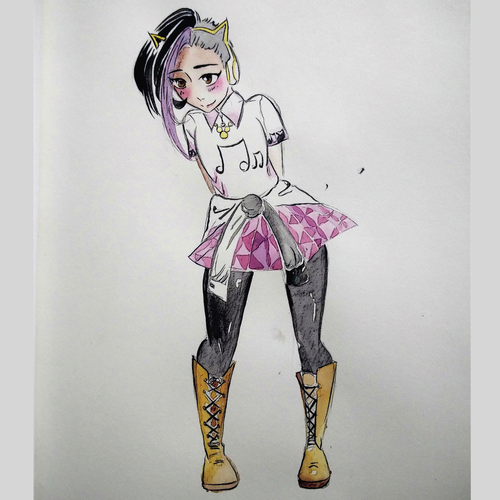 Ink artwork with the title 'Character '