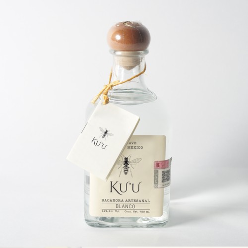 Moonshine logo with the title 'Logo for a handcrafted fruity natural liquor'