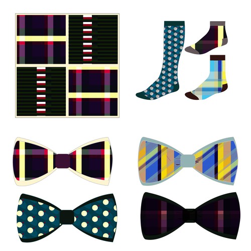 Dark green design with the title 'Men's accecories design'