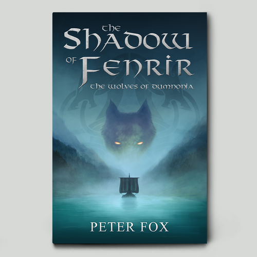 Historical fiction book cover with the title ''The Shadow of Fenrir' Cover Design'