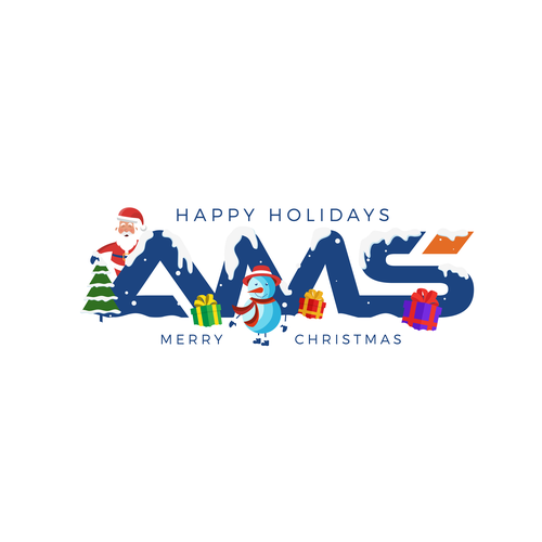 Christmas logo with the title 'AMS'