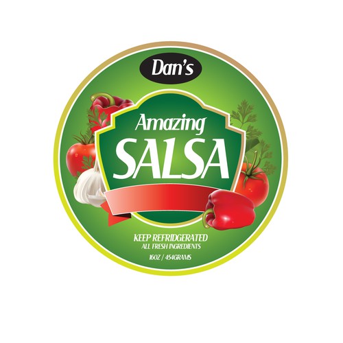 Italian label with the title 'D & J Fine Foods, LLC. needs a new product label'