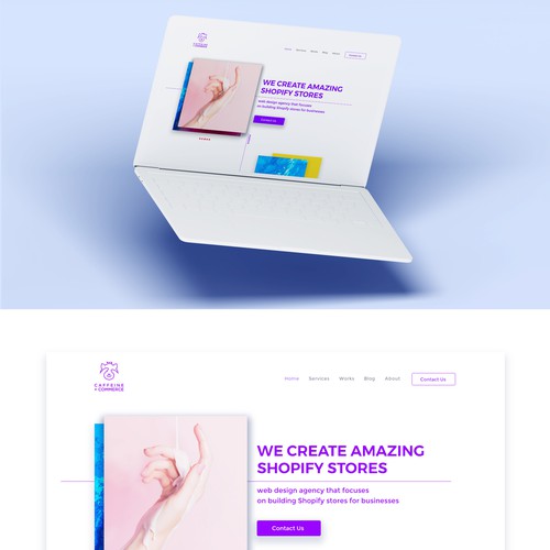 Marketing website with the title 'Web Agency Creative Design'