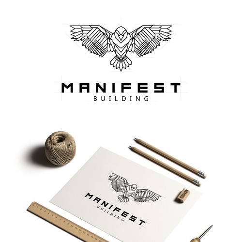 Eagle logo with the title 'Logo design for building company '