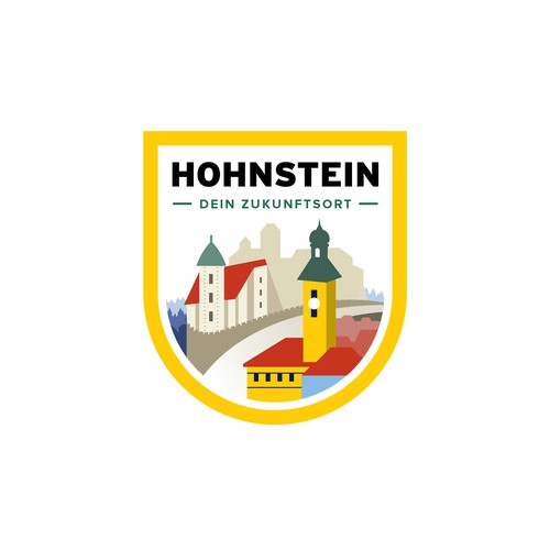 Skyline design with the title 'Logo design for a town in Germany'