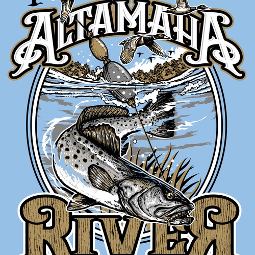 Fish t-shirt with the title 'T_shirt Design for Altamaha River'