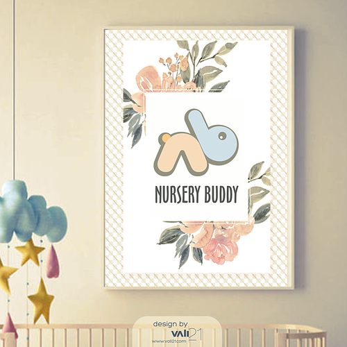 Nursery design with the title 'Nursery Buddy'