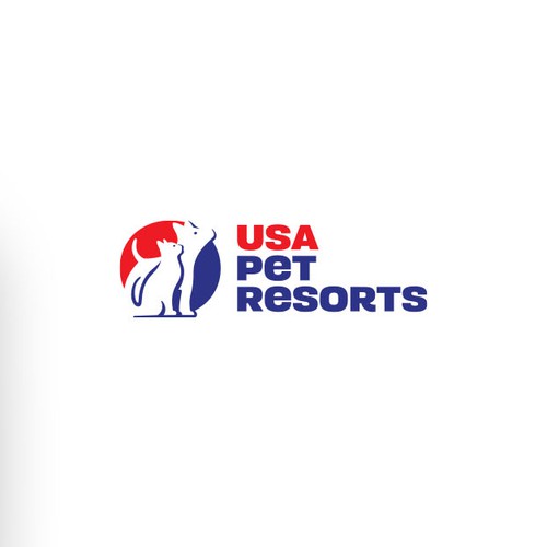 Cute cat logo with the title 'Logo design for pets.'