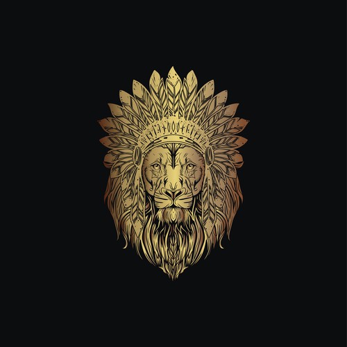 Lion t-shirt with the title 'Lion Indian'