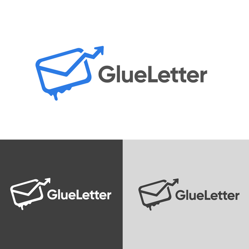 Mailbox logo with the title 'glueletter'