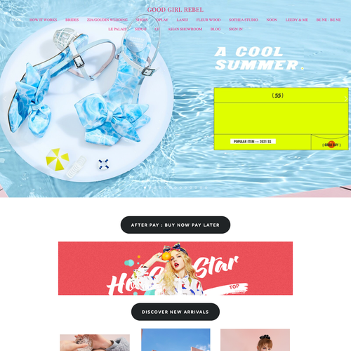 Ecommerce design with the title 'Trendy Fashion Ecommerce Design'