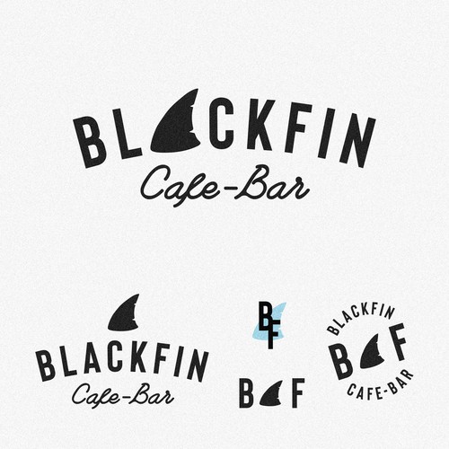 Fin logo with the title 'Blackfin Cafe Bar contest runner'