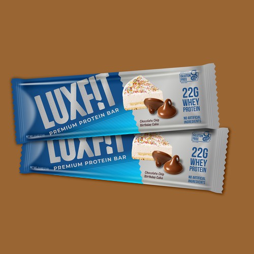 Candy packaging with the title 'Protein Bar Packaging design'