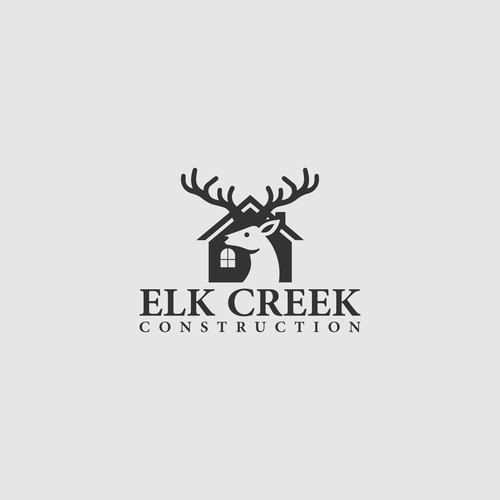Elk logo with the title 'Elk Creek Construction'