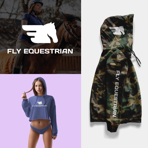 Clothing line logo with the title 'FLY EQUESTRIAN'