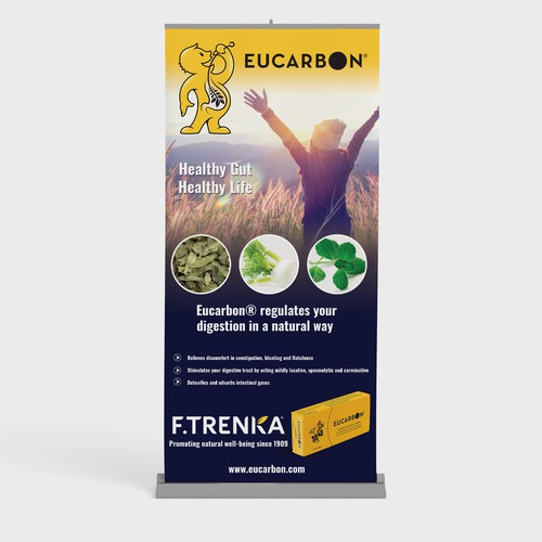 Print-ready design with the title 'roll-up banner'