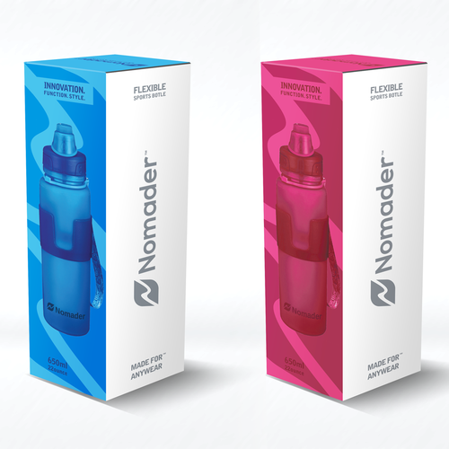 2-dimensional design with the title 'Clean and modern looking package design for Nomader'