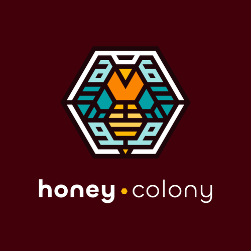 Beehive logo with the title 'Honey Colony'