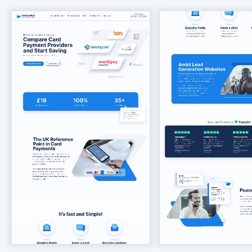 Finance brand with the title 'Branding + website design'