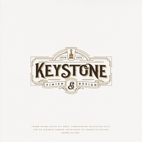 Paint design with the title 'Keystone Finish & Design'