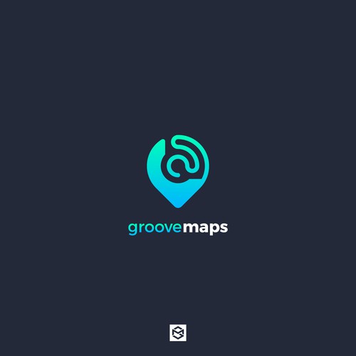 Map design with the title 'Logo for GrooveMaps'